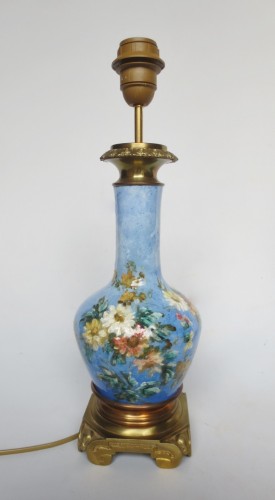  - Barbotine lamps with impressionist decoration