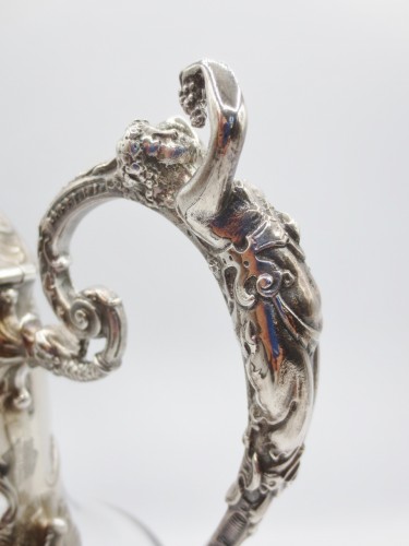 Antiquités - Aiguières en cristal et bronze argenté
