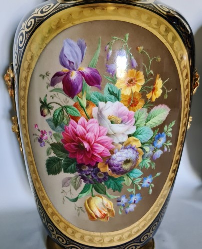 Porcelain vases circa 1840-1850 - Porcelain & Faience Style Restauration - Charles X