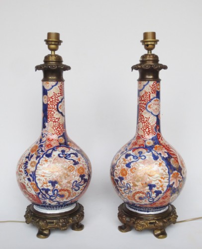 Luminaires Lampe - Paire de lampes Imari, XIXe siècle