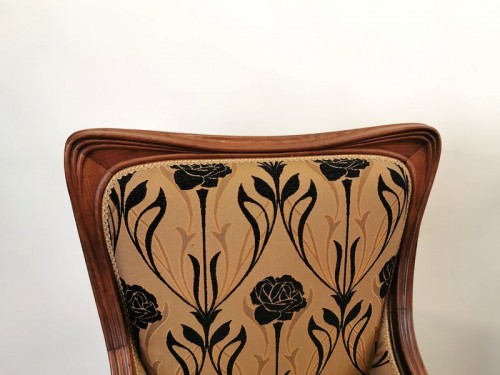 Louis Majorelle - Paire de fauteuils Art Nouveau "Moulurations Ornées" - Antiquités Art Nouveau