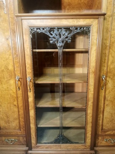 Furniture  - Bookcase &quot;Algues et Coquillages&quot; Art nouveau Ecole de Nancy