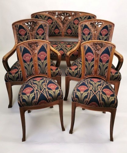 Camille Gauthier - Art nouveau salon &quot;Aux Ombelles&quot; - Seating Style Art nouveau