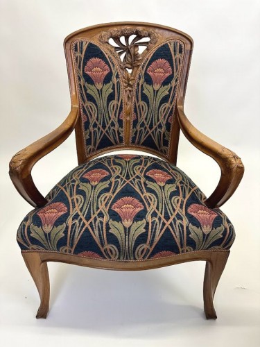 Seating  - Camille Gauthier - Art nouveau salon &quot;Aux Ombelles&quot;