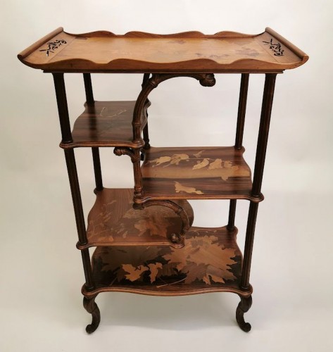 Emile Gallé  -  Etagère Japonisante Art nouveau - Mobilier Style Art nouveau