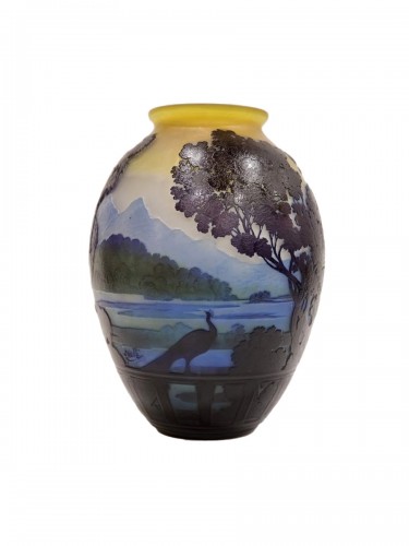 Emile Gallé - Vase Art nouveau " Le Lac de Come"