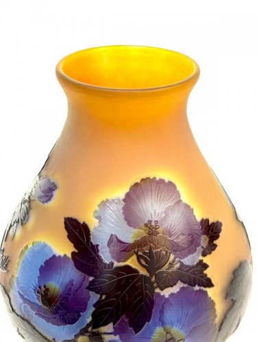 Emile Gallé - Important Vase "Hibiscus" - Art Déco