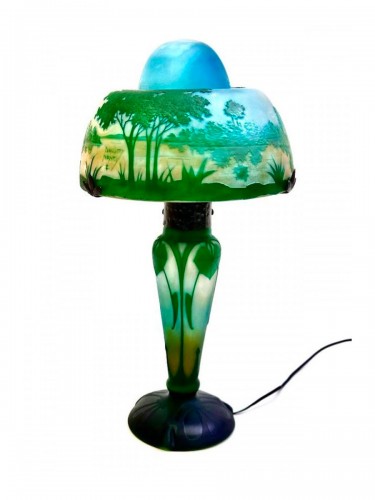 Daum - Lampe champignon "Paysage Lacustre"