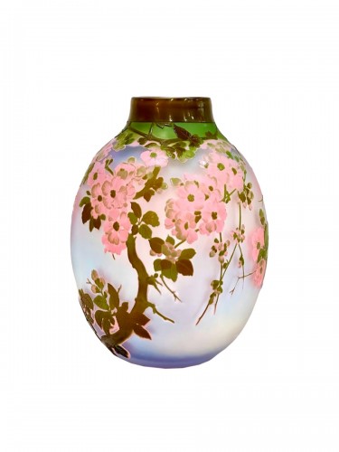 Emile Gallé - Important vase "Fleurs de Pommiers du Japon"