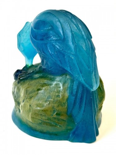 Amalric Walter - Pate de Verre "Messager Sagittaire et Serpent" - Verrerie, Cristallerie Style Art Déco