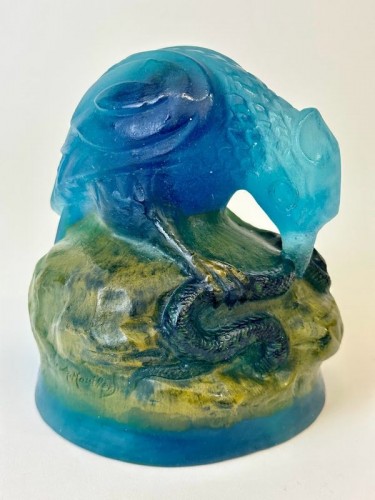 Verrerie, Cristallerie  - Amalric Walter - Pate de Verre "Messager Sagittaire et Serpent"