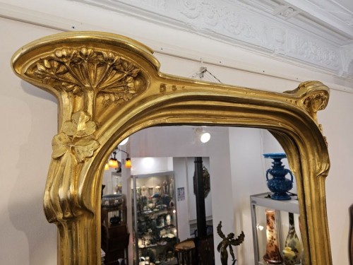 Miroirs, Trumeaux  - Eugène Vallin - Miroir Art nouveau "Aux Ombelles"