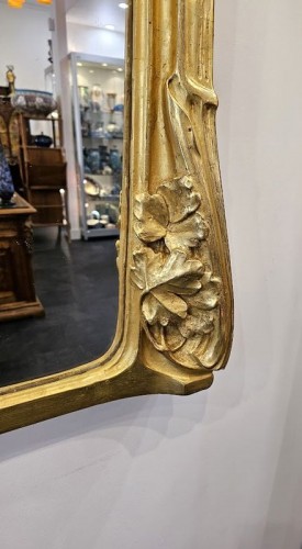 XXe siècle - Eugène Vallin - Miroir Art nouveau "Aux Ombelles"