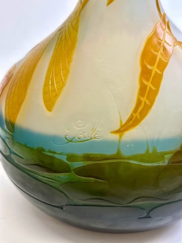 Art nouveau - Emile Gallé - Important Vase art nouveau "Libellule"