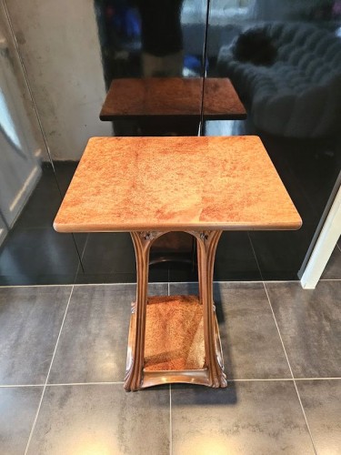 Mobilier Table & Guéridon - Louis Majorelle - Sellette Art nouveau "Vigne Vierge"