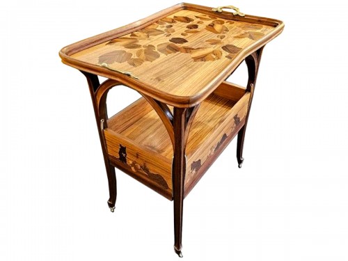 Louis Majorelle -Table à thé Art nouveau "Noisetier et souris"