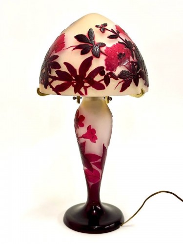 Emile Gallé - Lampe champignon Art nouveau "Bignones" - Luminaires Style Art nouveau