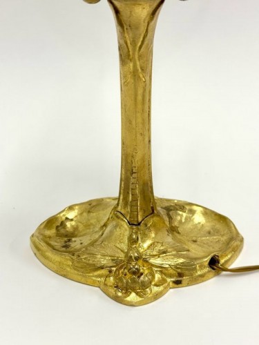Muller Frères Lunéville -  Lampe Art nouveau "Cœur de Marie" - Antiquités Art Nouveau