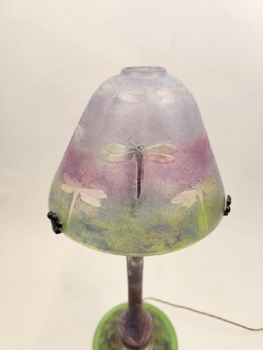 Daum Nancy - Art Nouveau &quot;Dragonflies&quot; Mushroom Lamp - 