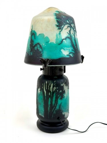 Lighting  - Muller Frères Lunéville - &quot;Lakescape&quot; Mushroom Lamp