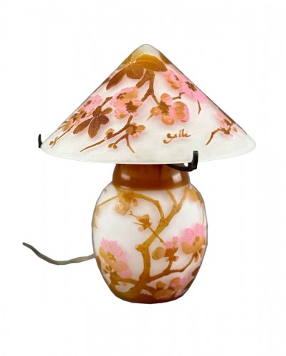Emile Gallé - Lampe Champignon Art Nouveau " Fleurs de Pommiers"