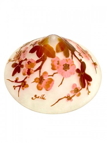 Emile Gallé - Lampe Champignon Art Nouveau " Fleurs de Pommiers" - Art Déco