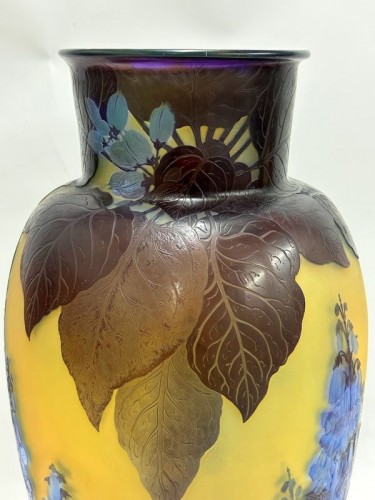 Emile Gallé - Monumental Vase Art nouveau "Paulownia" - Art Déco