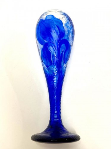 Daum Nancy - Vase Art Nouveau "Iris" - Verrerie, Cristallerie Style Art nouveau
