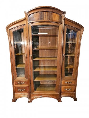 Camille Gauthier - &quot;Mouluration Ornée&quot; Art Nouveau bookcase - Furniture Style Art nouveau