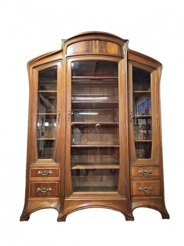 Furniture  - Camille Gauthier - &quot;Mouluration Ornée&quot; Art Nouveau bookcase