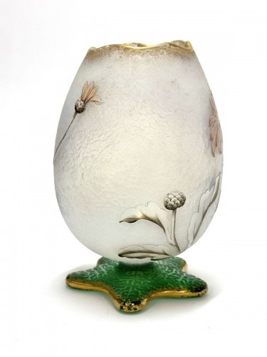 Verrerie, Cristallerie  - Daum Nancy - Vase Art nouveau "Aux Marguerites"
