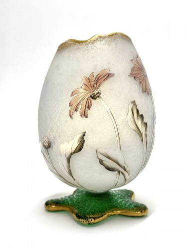 Daum Nancy - Vase Art nouveau "Aux Marguerites" - Antiquités Art Nouveau