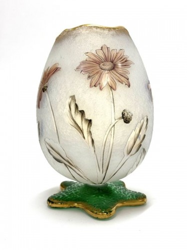 XIXe siècle - Daum Nancy - Vase Art nouveau "Aux Marguerites"