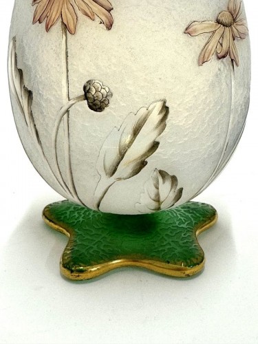 Art nouveau - Daum Nancy - Vase Art nouveau "Aux Marguerites"