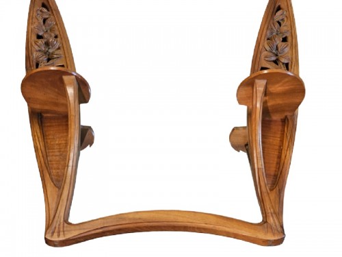 Camille Gauthier - Miroir Art nouveau "Clématites" - Antiquités Art Nouveau