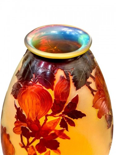 Emile Gallé - Vase Art nouveau "Aux magnolias" - Art Déco