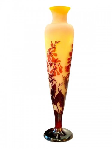 Emile Gallé - Monumental Art Nouveau “Fleurs de Galane” vase - 