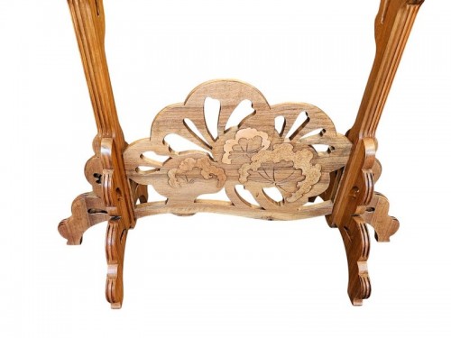 20th century - Emile Gallé - Art nouveau “Ombelles” pedestal table