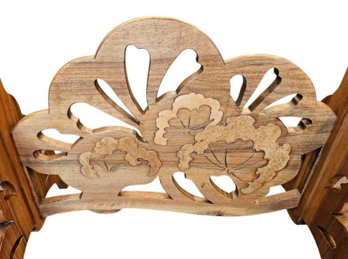 Emile Gallé - Art nouveau “Ombelles” pedestal table - Art nouveau