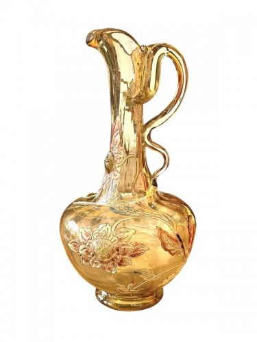 Emile Gallé - Carafe Art nouveau "Dahlias"