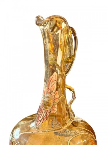 Verrerie, Cristallerie  - Emile Gallé - Carafe Art nouveau "Dahlias"