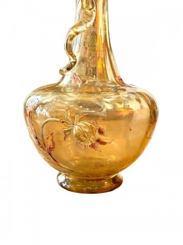 Emile Gallé - Carafe Art nouveau "Dahlias" - Art nouveau
