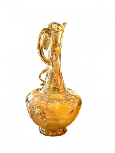 Antiquités - Emile Gallé - Carafe Art nouveau "Dahlias"