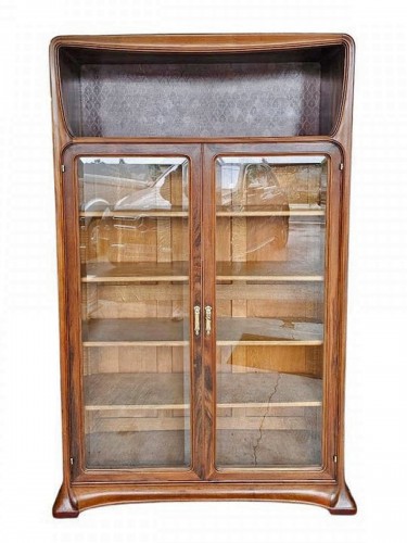 Louis Majorelle - Vitrine Art nouveau "Plumes de Paon"
