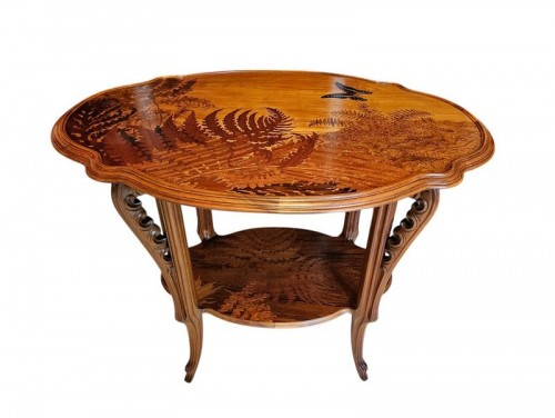 Emile Gallé - Table à Thé Art nouveau "Fougères"