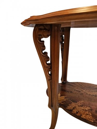 Emile Gallé - Table à Thé Art nouveau "Fougères" - Art nouveau