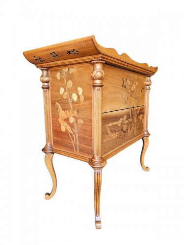 Emile Gallé - Commode Art nouveau "Marais Fleuri et Libellule" - Antiquités Art Nouveau