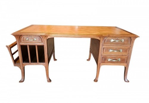 Abel Landry - Grand bureau Art nouveau double face