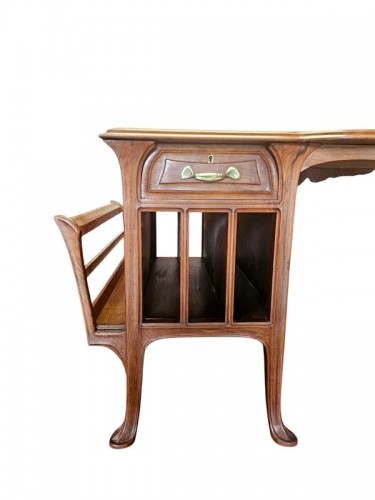 Abel Landry - Grand bureau Art nouveau double face - Antiquités Art Nouveau