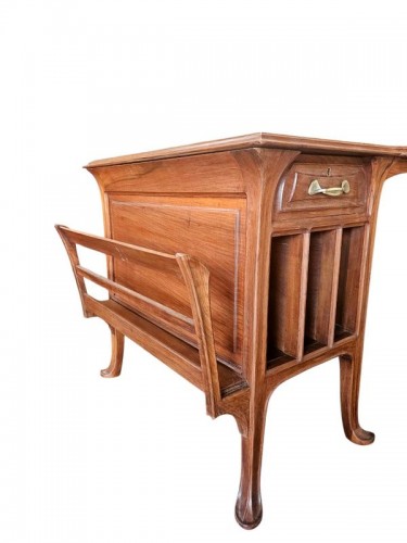 Abel Landry - Grand bureau Art nouveau double face - Art nouveau